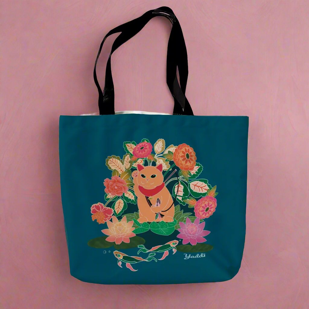 Minoux Maneki Neko Canvas Tote