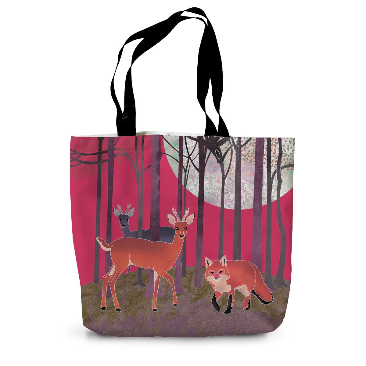 Luna-Light Wood Canvas Tote Bag | Pink