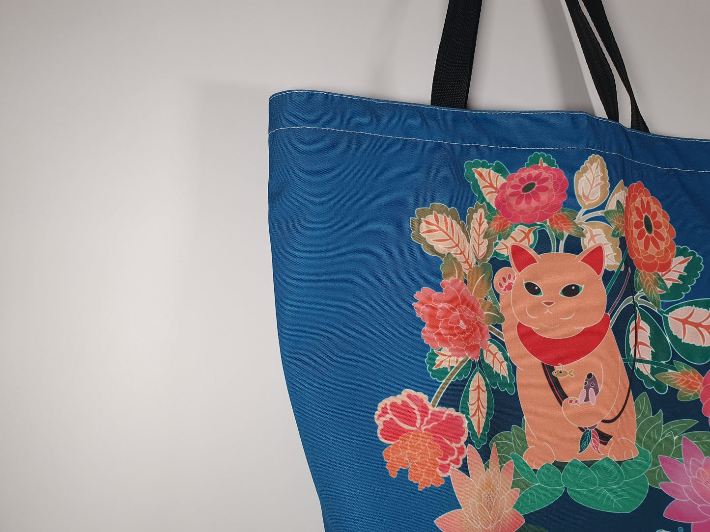 Minoux Maneki Neko Canvas Tote