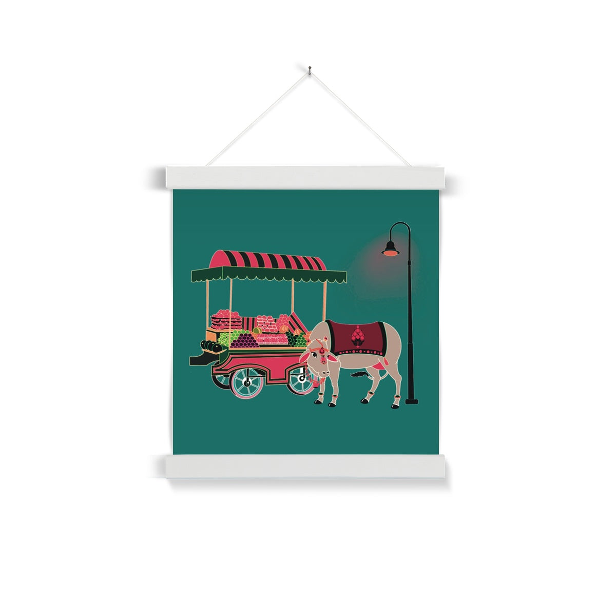 Mandrem 12" Fine Art Print with Hanger | Teal