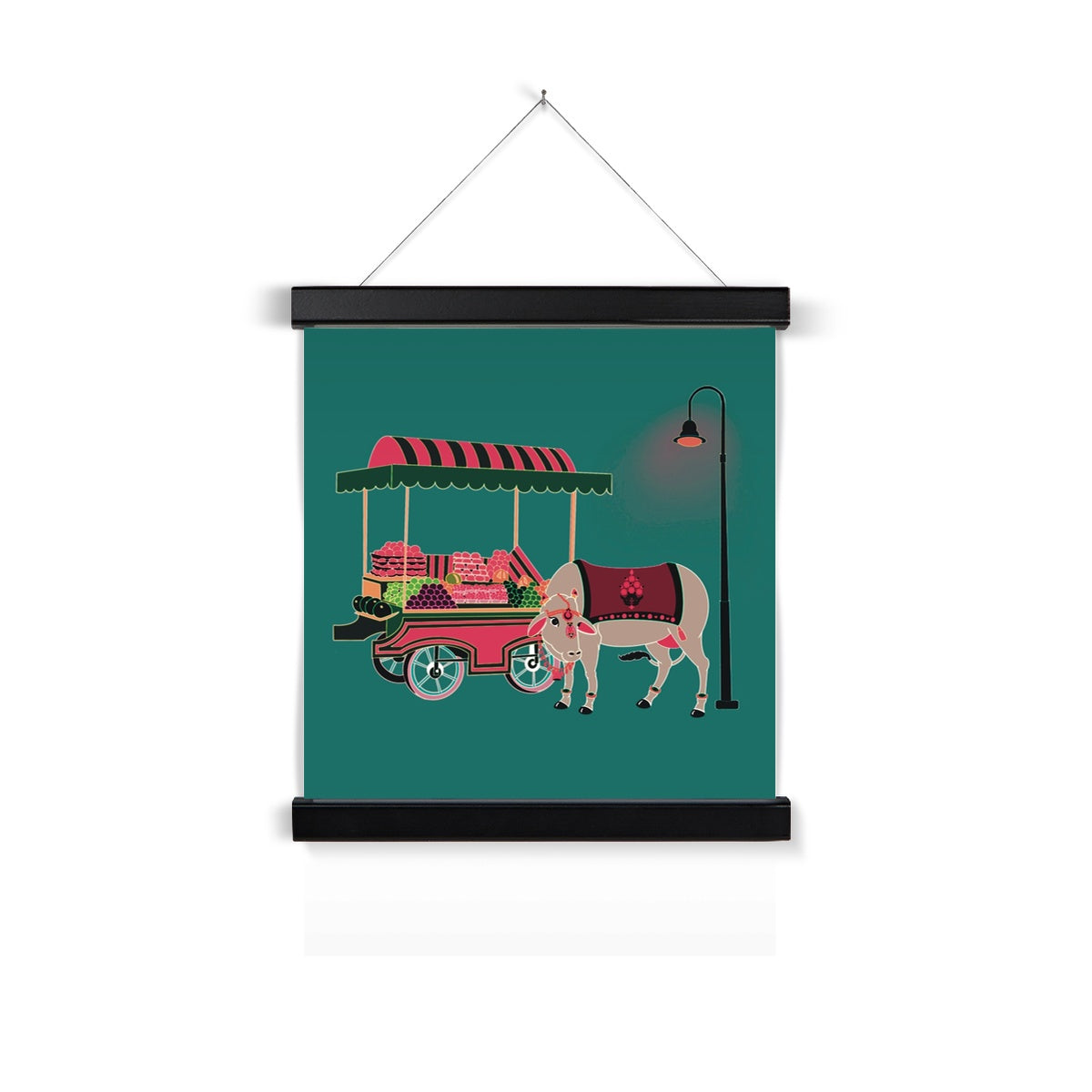 Mandrem 12" Fine Art Print with Hanger | Teal