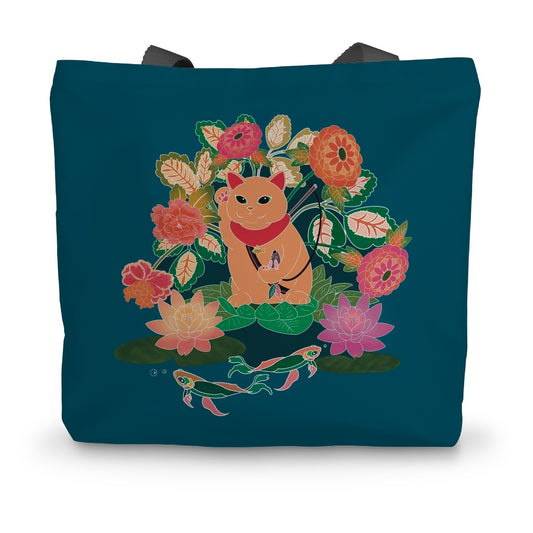 Minoux Maneki Neko Canvas Tote