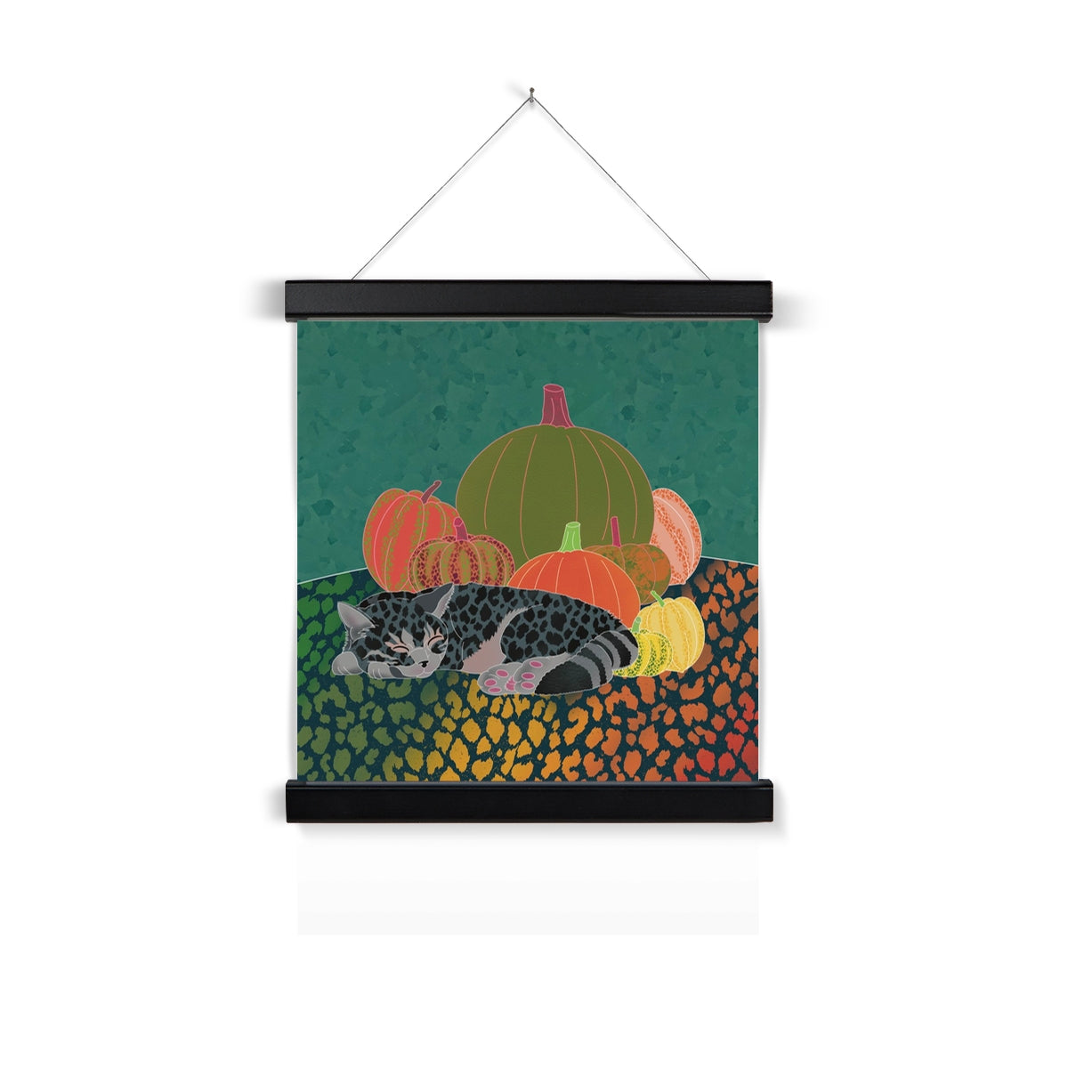 Pumpkin-Cat Fine Art Print with Hanger