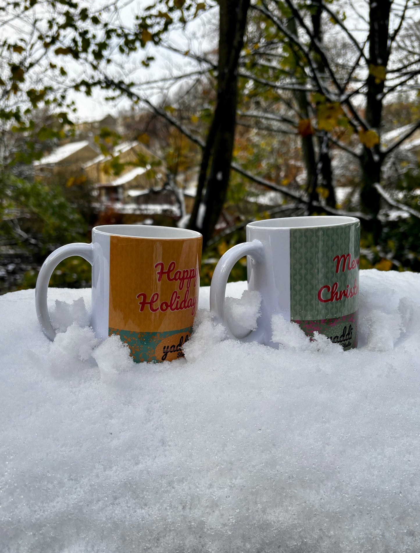 Retro Cat's Christmas 11oz Ceramic Mug