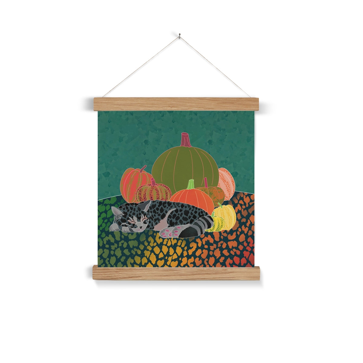 Pumpkin-Cat Fine Art Print with Hanger