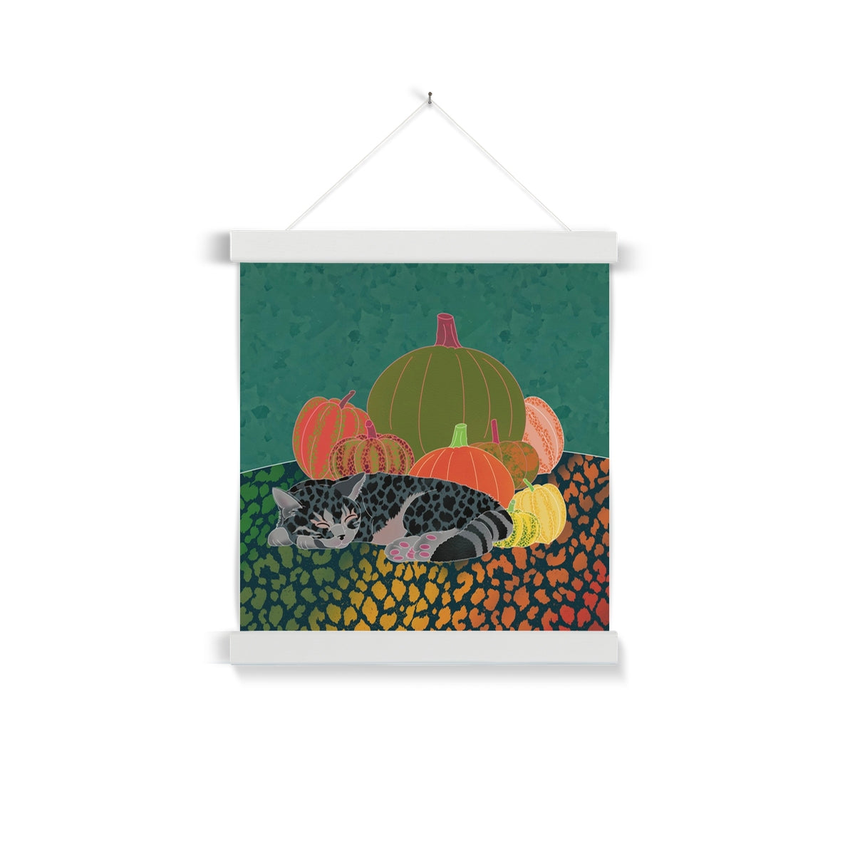 Pumpkin-Cat Fine Art Print with Hanger